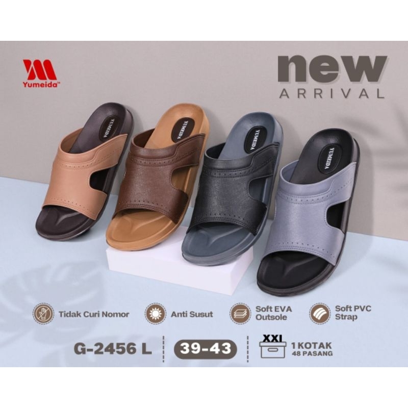 sendal yumeida pria slip on