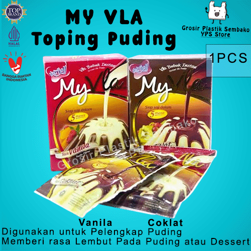 

Toping Puding Instant MYVLA Nutrijell 1PCS Rasa Vanilla dan Coklat