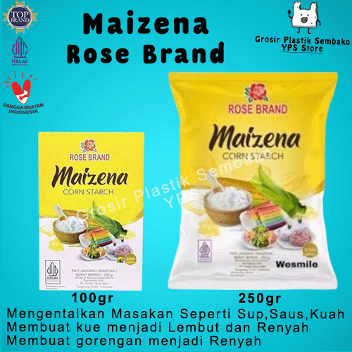 

Tepung Jagung Maizena ROSE BRAND 100gr dan 250gr 1PCS