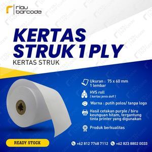 

kertas struk NCR HVS 1PLY 75X60 kasir EDC termal thermal antrian atm cafe resto supermarket