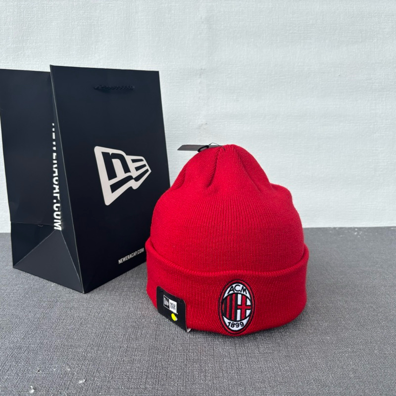 Topi BEANIE Hat NEW ERA CORE CUFF KNIT AC MILAN Original Resmi 60363652