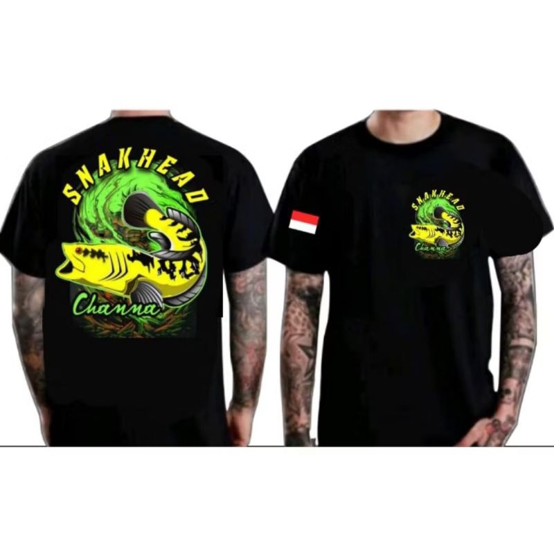 KAOS SNAKEHEAD CHANNA CORAK HIJAU