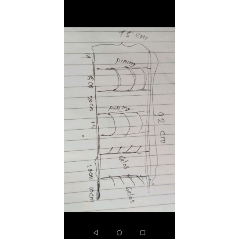 custom rak piring aluminium