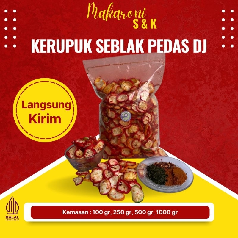 

(COD) 1KG Kerupuk Seblak Rasa Pedas Daun Jeruk Nikmat Kriuk dan Nagihin