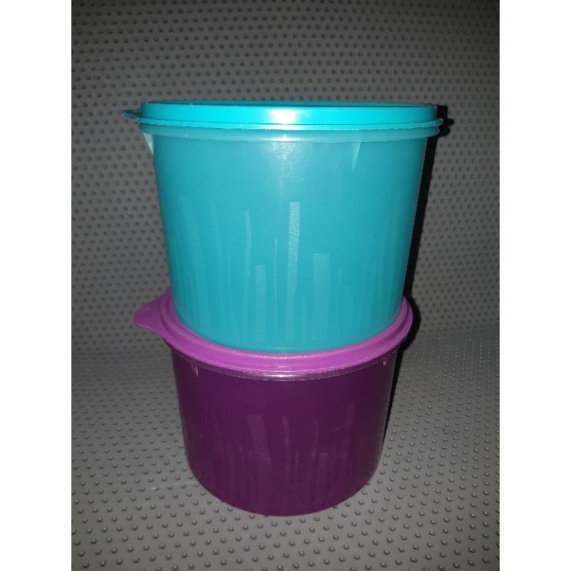 PRELOVED ORIGINAL TOPLES TUPPERWARE TEXTURE CANISTER 2.4 LITER SECOND