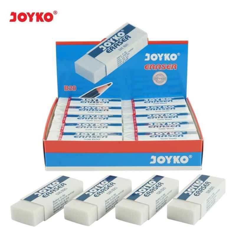 1 PACK / PENGHAPUS JOYKO 526-B20 WARNA PUTIH / ERASER / PENGHAPUS PENSIL BESAR