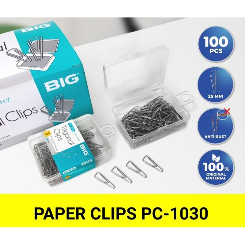 

PAPER CLIP KEMASAN PC-1030 NO.3 BIG PC-1030/PENJEPIT KERTAS MURAH NO.3