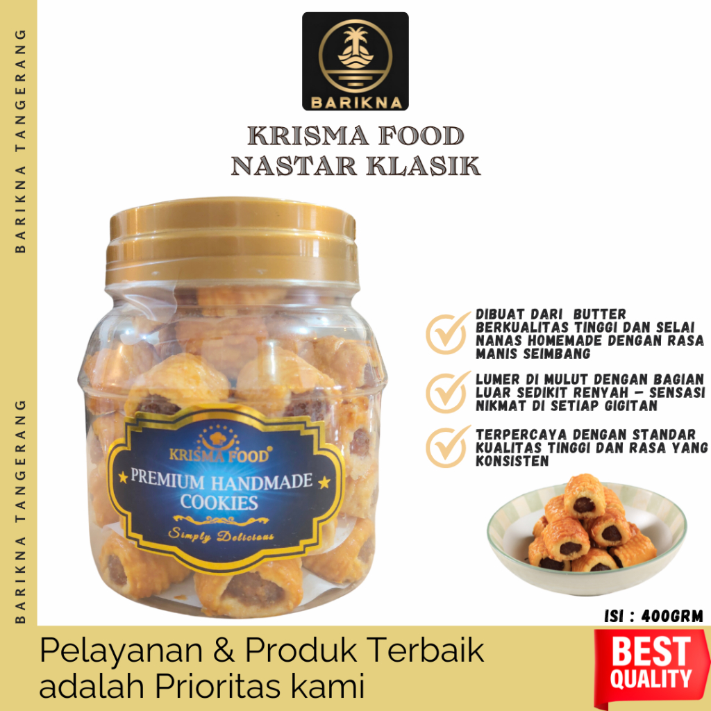 

KUE/ NASTAR/ KUE NASTAR KLASIK/ KRISMA FOOD 400G