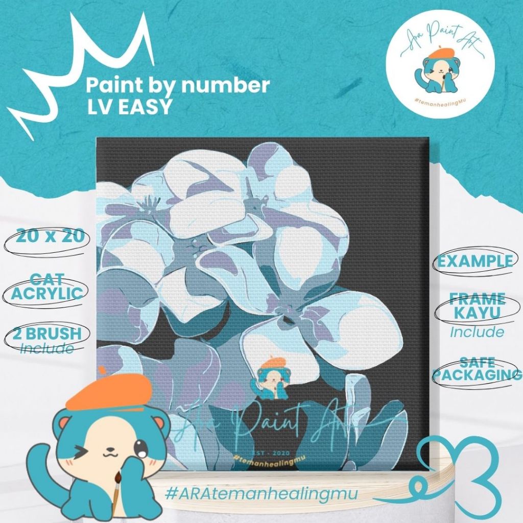 

FLORAL SERIES Paint by numbers kit I Painting I Painting by number I Kado Wisuda I Kado unik