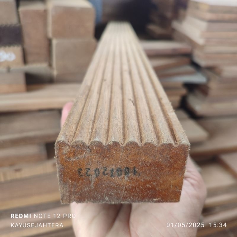 Kaso Usuk Beam Balok Kayu Bengkirai Oven Profil Kaki Meja Kursi 4 x 6 x 90 cm