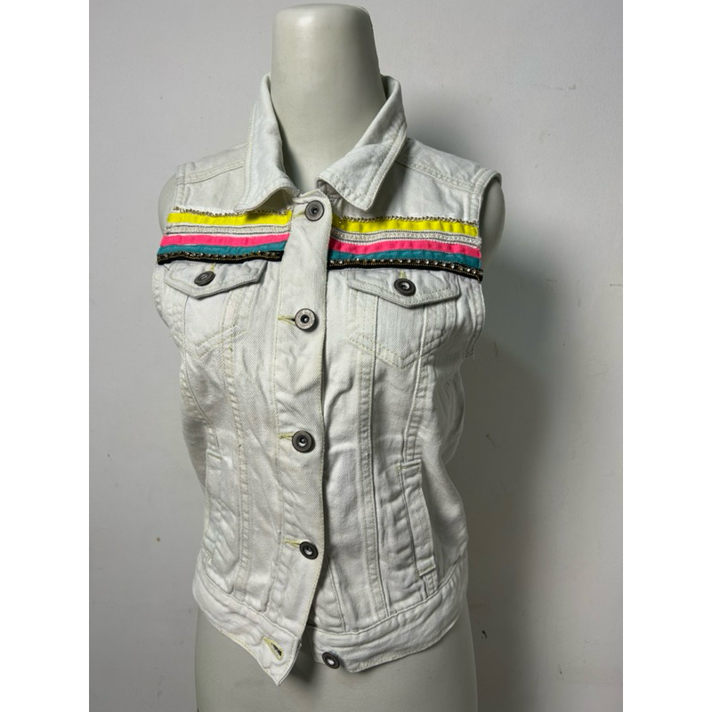 Rompi Jeans Colorbox denim tebal premium atasan wanita PRELOVED