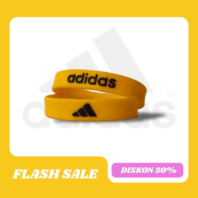 Gelang Karet Distro ADIDAS Fashion Pria Wanita