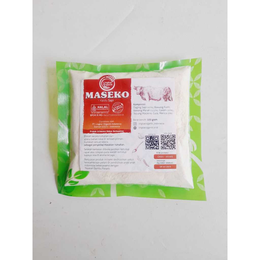 

Lingkar Organik Masekob Refill Kaldu Sapi Natural 100gr.