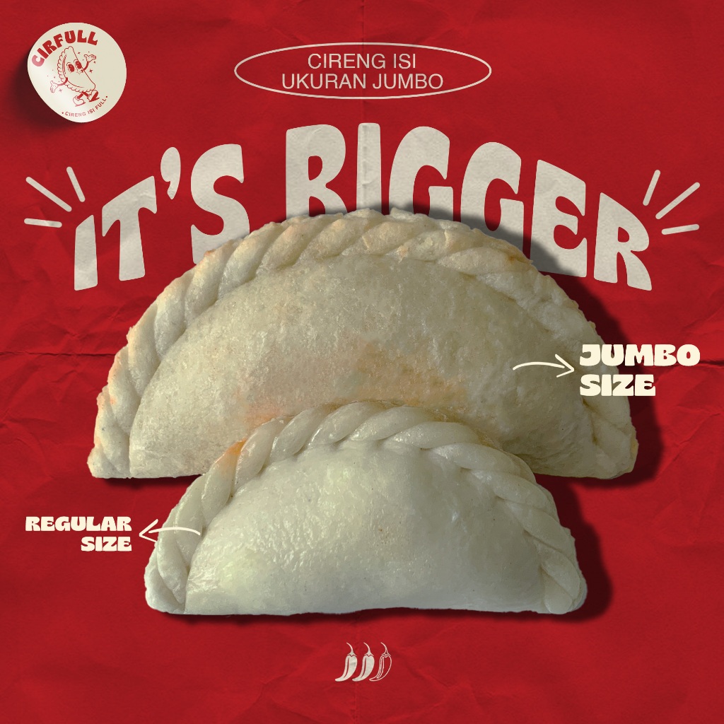 

Cireng Isi JUMBO Ayam Pedas & Jando Pedas Premium by Cirfull (2 pcs)