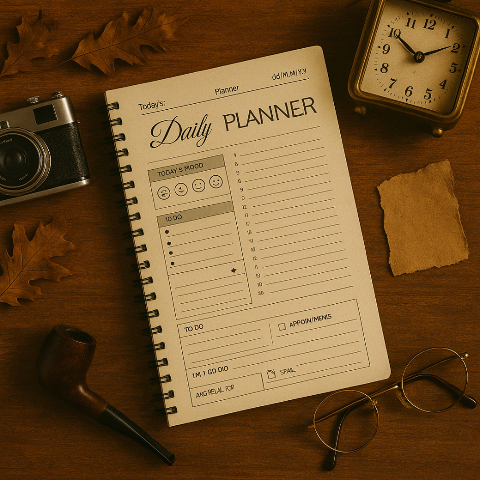 

Planner Harian / Agenda / Notebook / Journal / Weekly / Daily / table to-do-list Kraft Cover Spiral