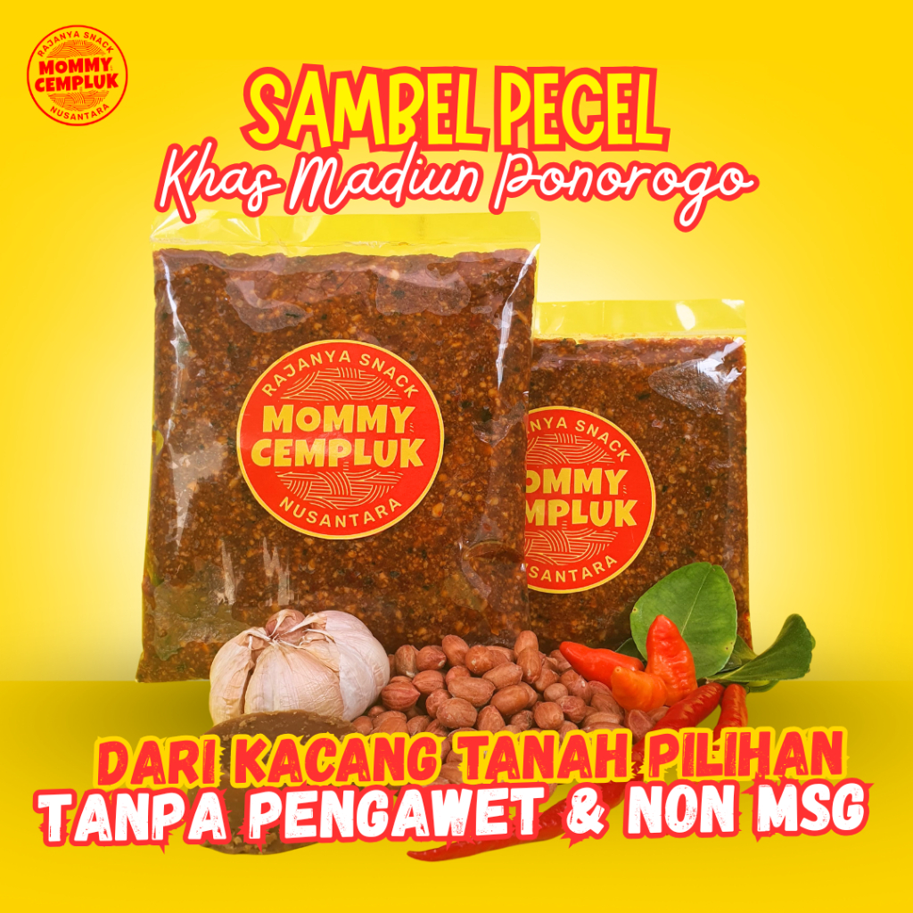 

Sambel Pecel Khas Madiun Ponorogo Mommy Cempluk Bumbu Pecel Asli Tanpa Pengawet Non MSG