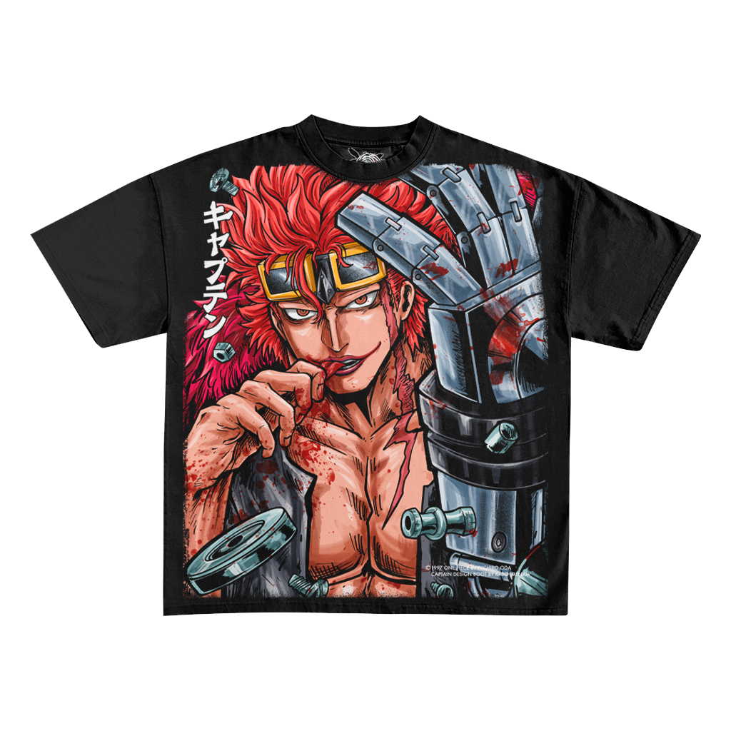 Katchmenaw Eustass Kid One Piece Anime Kaos Distro Oversize Boxy - KM 050 OB EUSTASS KID
