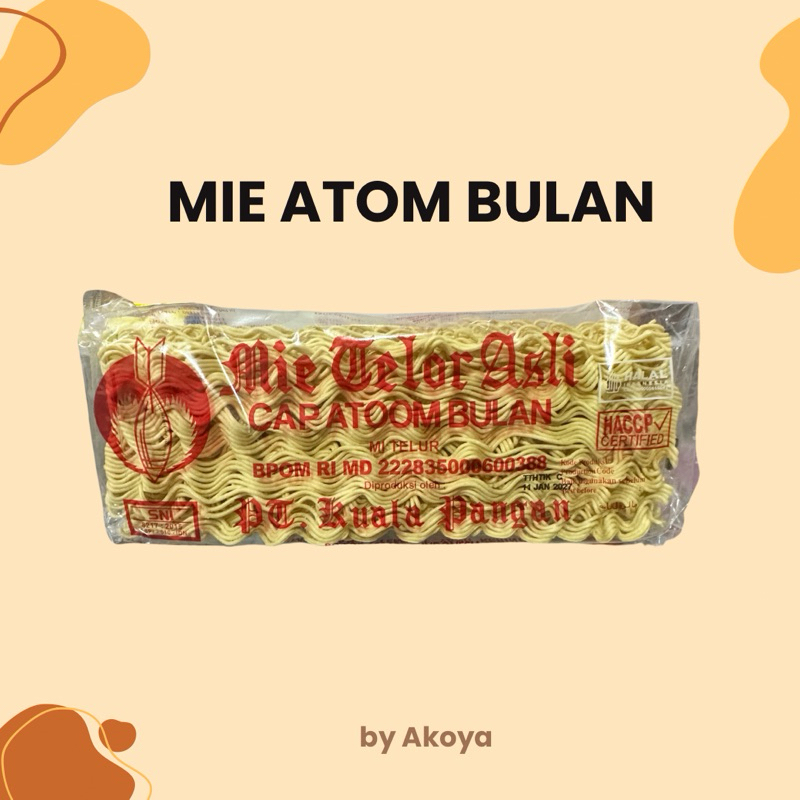 

Mie Telor Asli Cap Atoom Bulan 200gr Atom Bulan