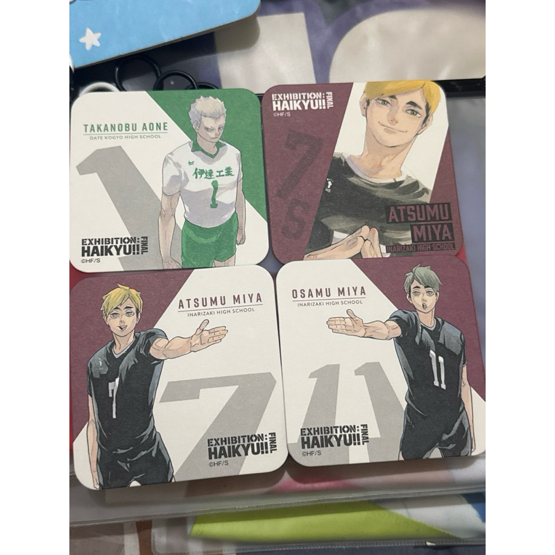 coaster official haikyuu atsumu miya osamu miya takanobu aone