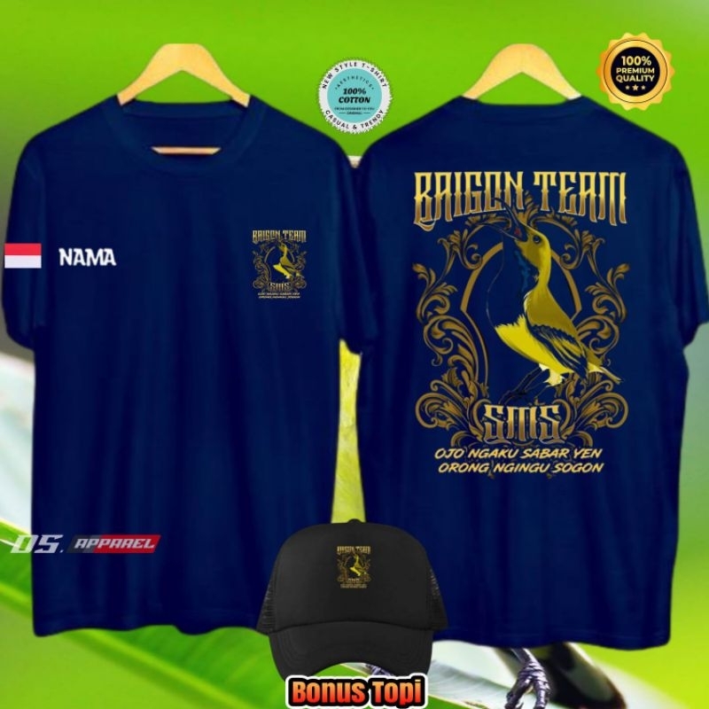 KAOS KICAU MANIA SOGON TEAM OJO NGAKU SABAR YEN ORONG NGINGU SOGON ~ GRATIS TOPI & NAMA