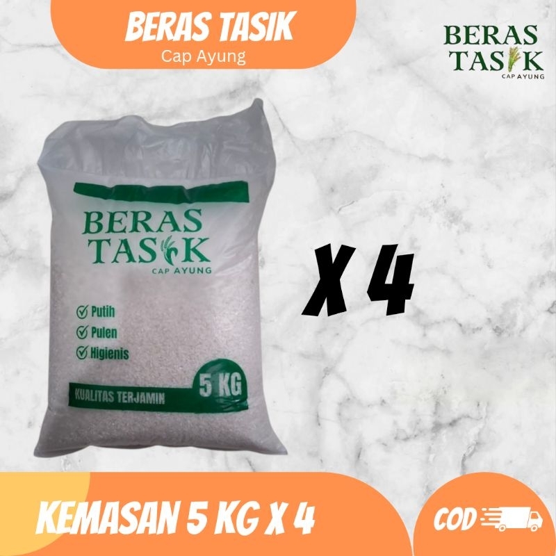 

[Instan] Beras Tasik Cap Ayung Kemasan 5 Kg x 4 Bag