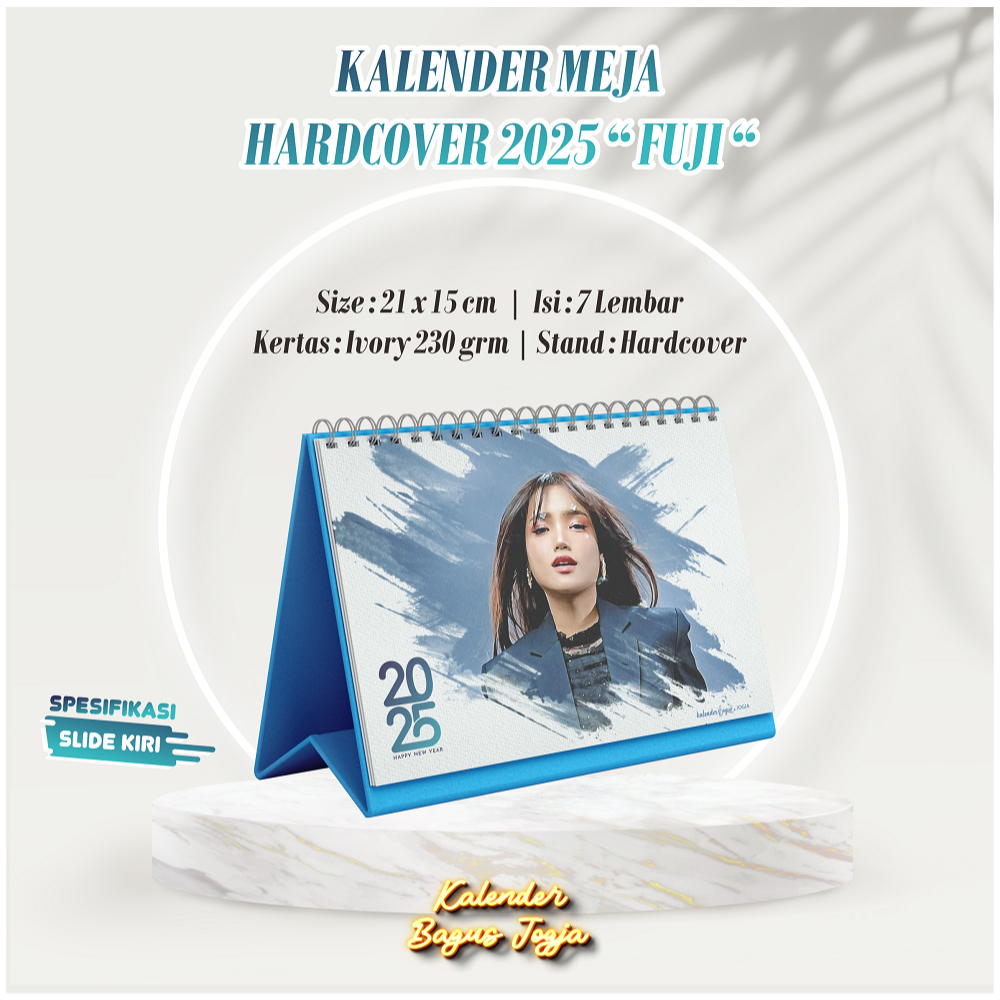 KALENDER MEJA 2025 : KALENDER FUJI / KALENDER ARTIS / STANDING HARDCOVER / KALENDER AESTHETIC