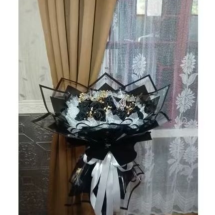 

Buket bunga satin glitter 15 tangkai/Buket bunga wisuda/Buket bunga ulang tahun