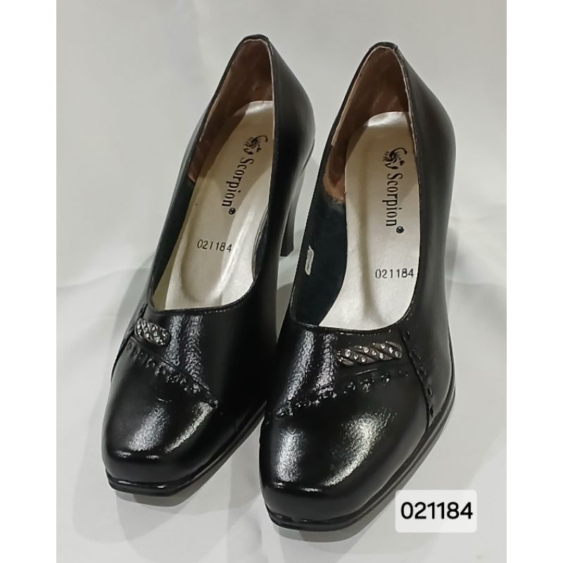 Scorpion 021184-  Sepatu Kulit Pantofel Wanita Hak 7cm