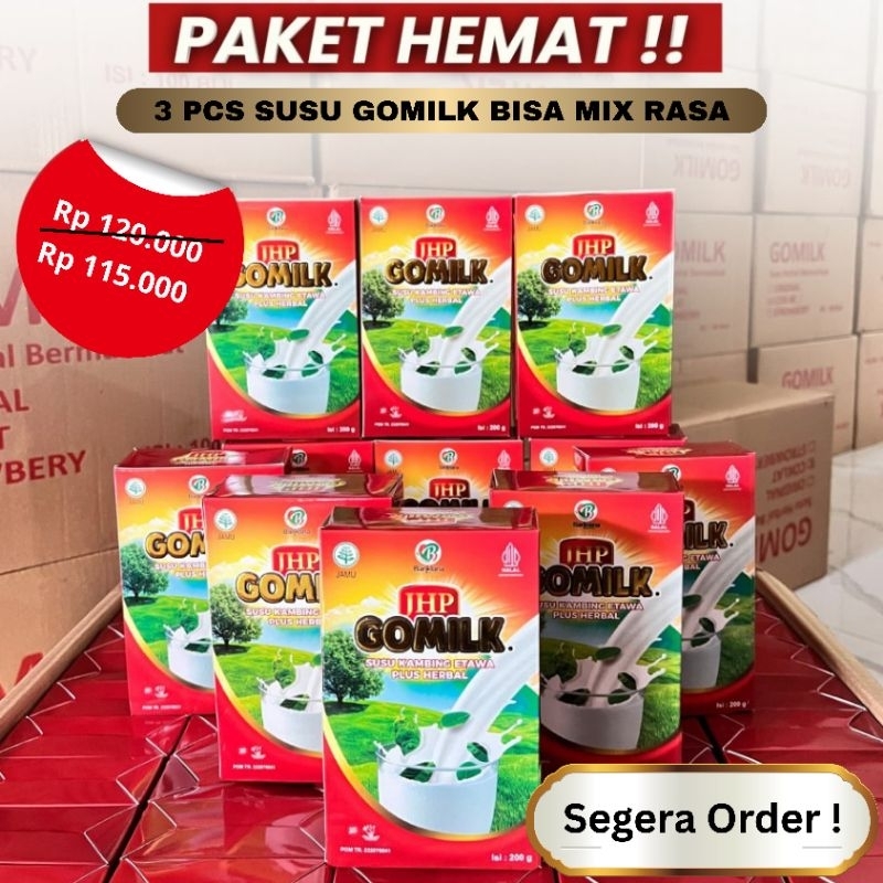 

3 Box Susu GOMILK Susu Kambing Etawa