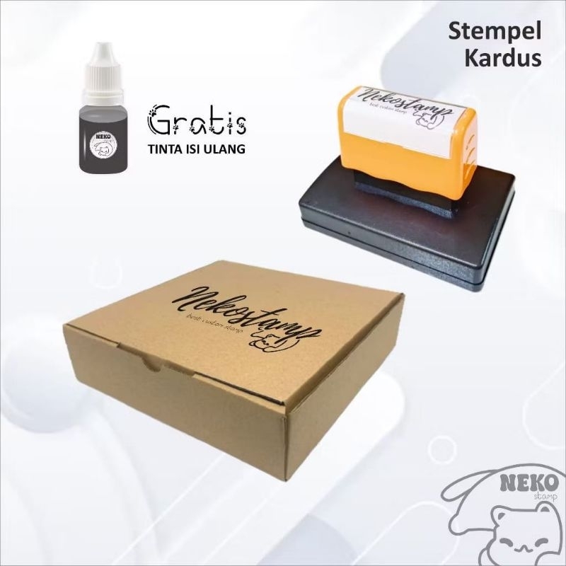 

Stempel Kardus Berkualitas Custome Free desain Gratis Tinta 85*66