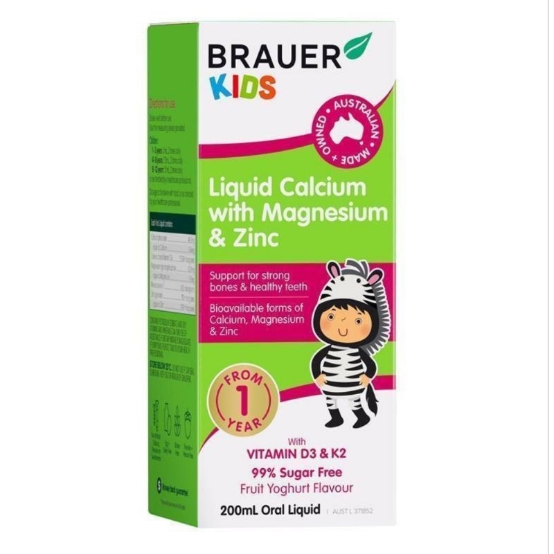 

Brauer Kids Liquid Calcium With Magnesium and Zinc 200ml