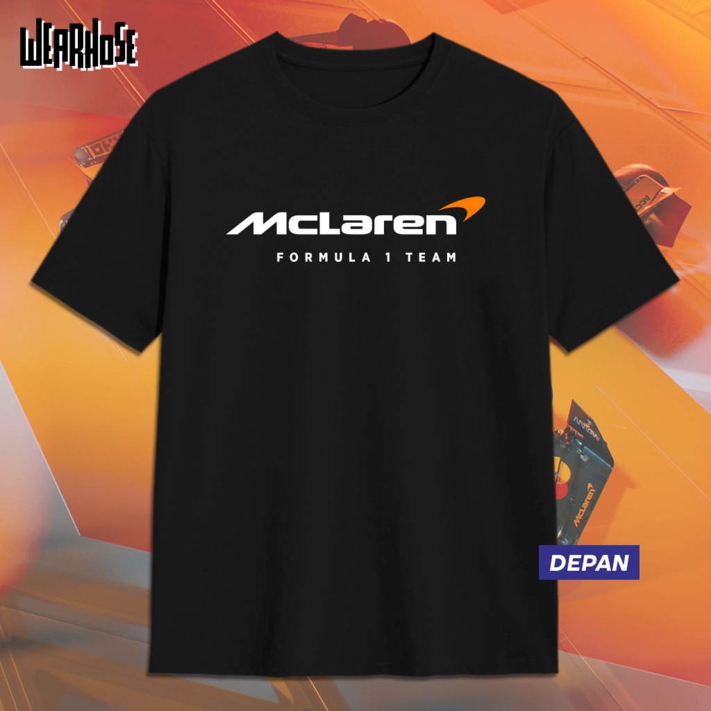 KAOS DISTRO MCLAREN FORMULA 1 TEAM Kaos F1 MCLAREN Unisex Pria Wanita Atasan Wearhose