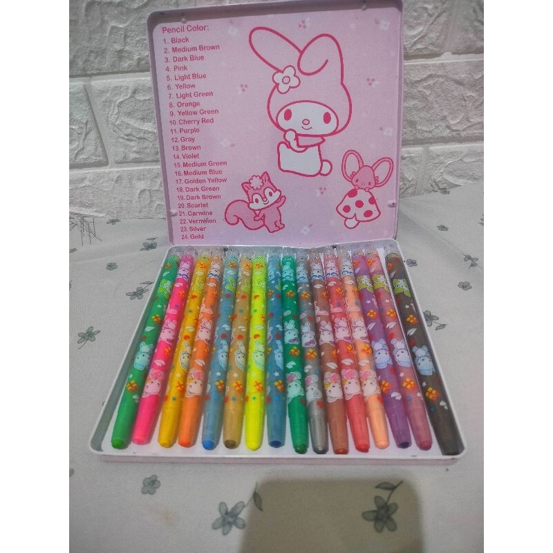 

MUNGYO Crayon Twist Krayon Putar 16 Warna Preloved