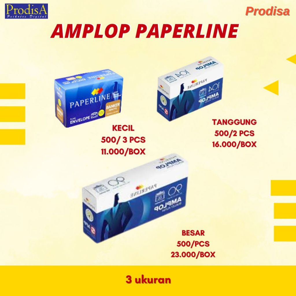 

Amplop Paperline berbagai ukuran