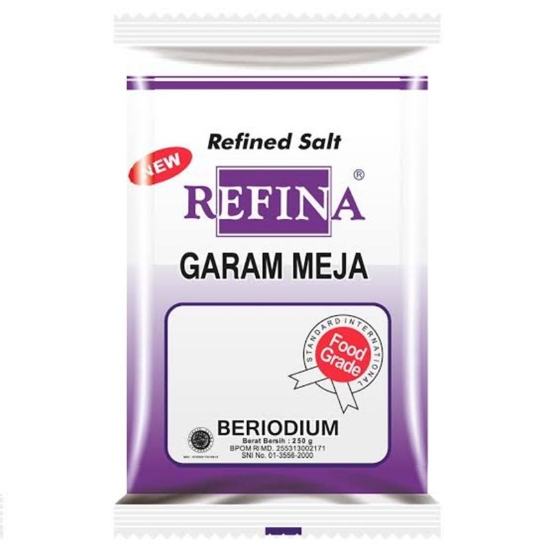 

PAKET HEMAT isi 5 GARAM MEJA REFINA 250 GRAM