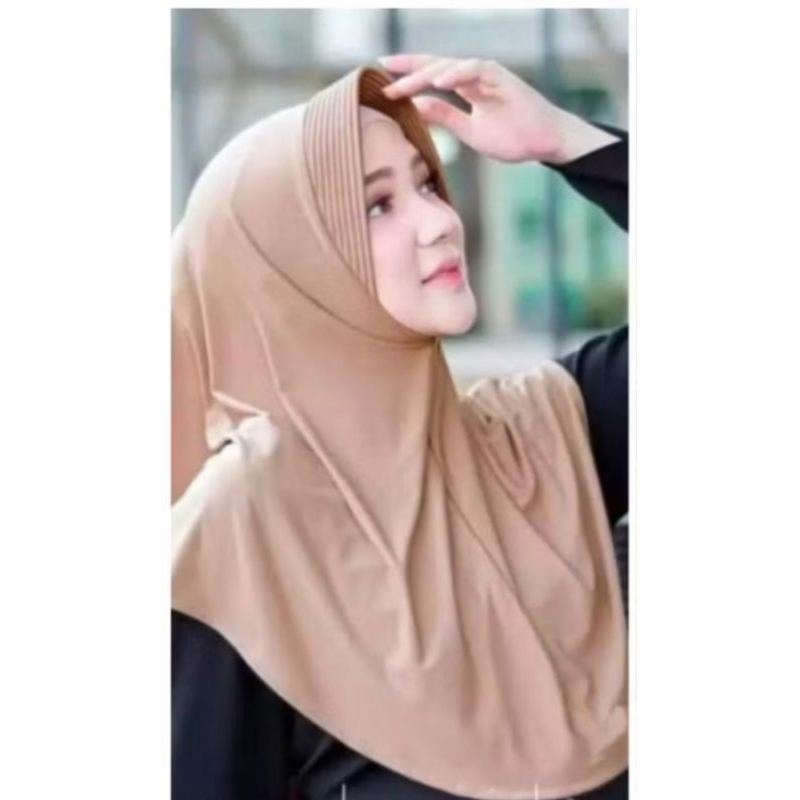Jilbab instan jersey hamidah ukuran M