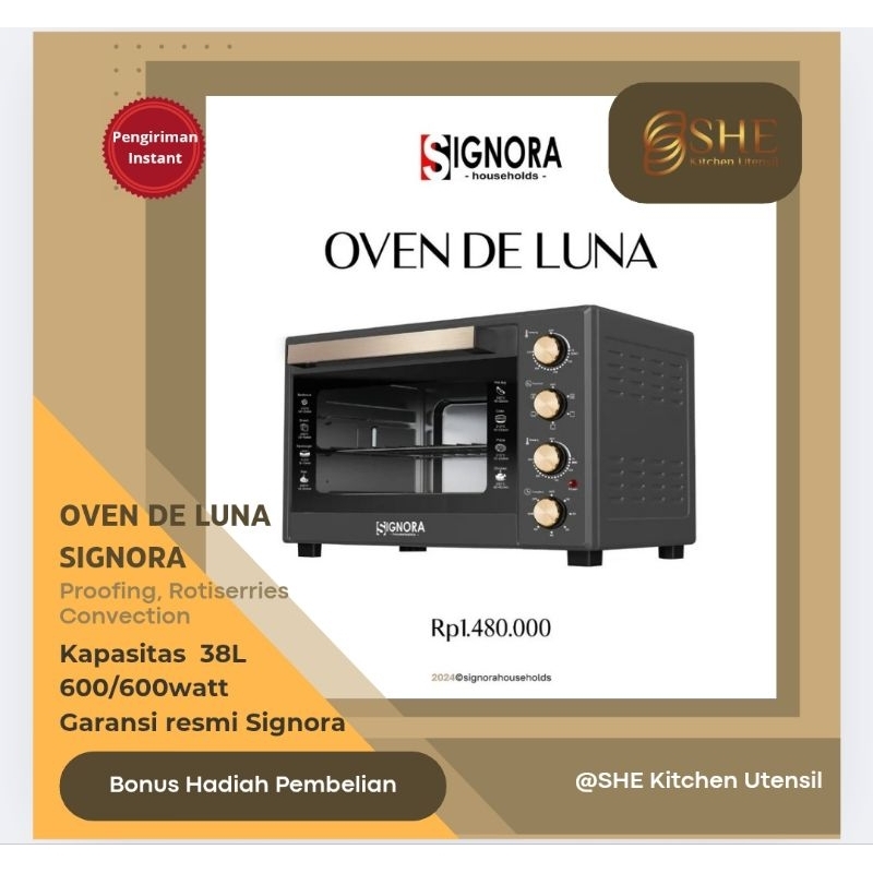 Oven Signora De Luna 38 Liter Plus Fiture Proofing Roti Khusus Gosend