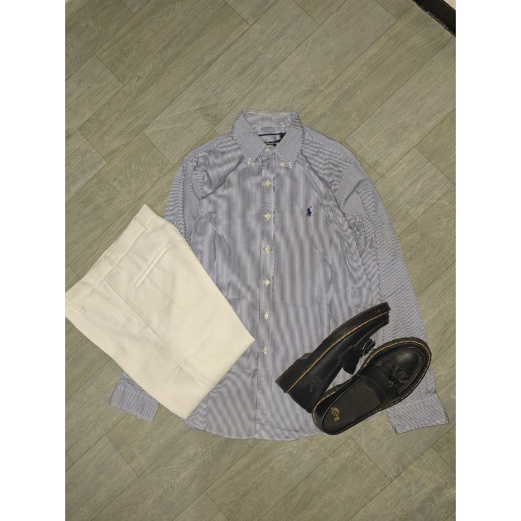 Kemeja Shirt Polo Ralph Lauren Pria Wanita Cotton Second Original