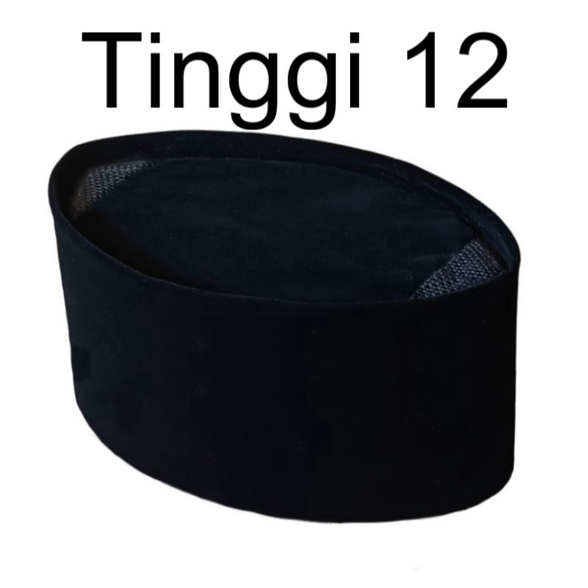 Songkok Hitam Polos Nasional Tinggi 12 | Peci Madura