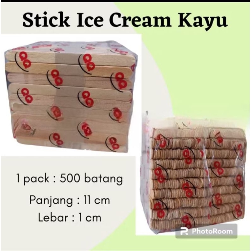 

500pcs Stick Es Cream Kayu / Stik Es Krim Puding / Stik Es Krim QQ