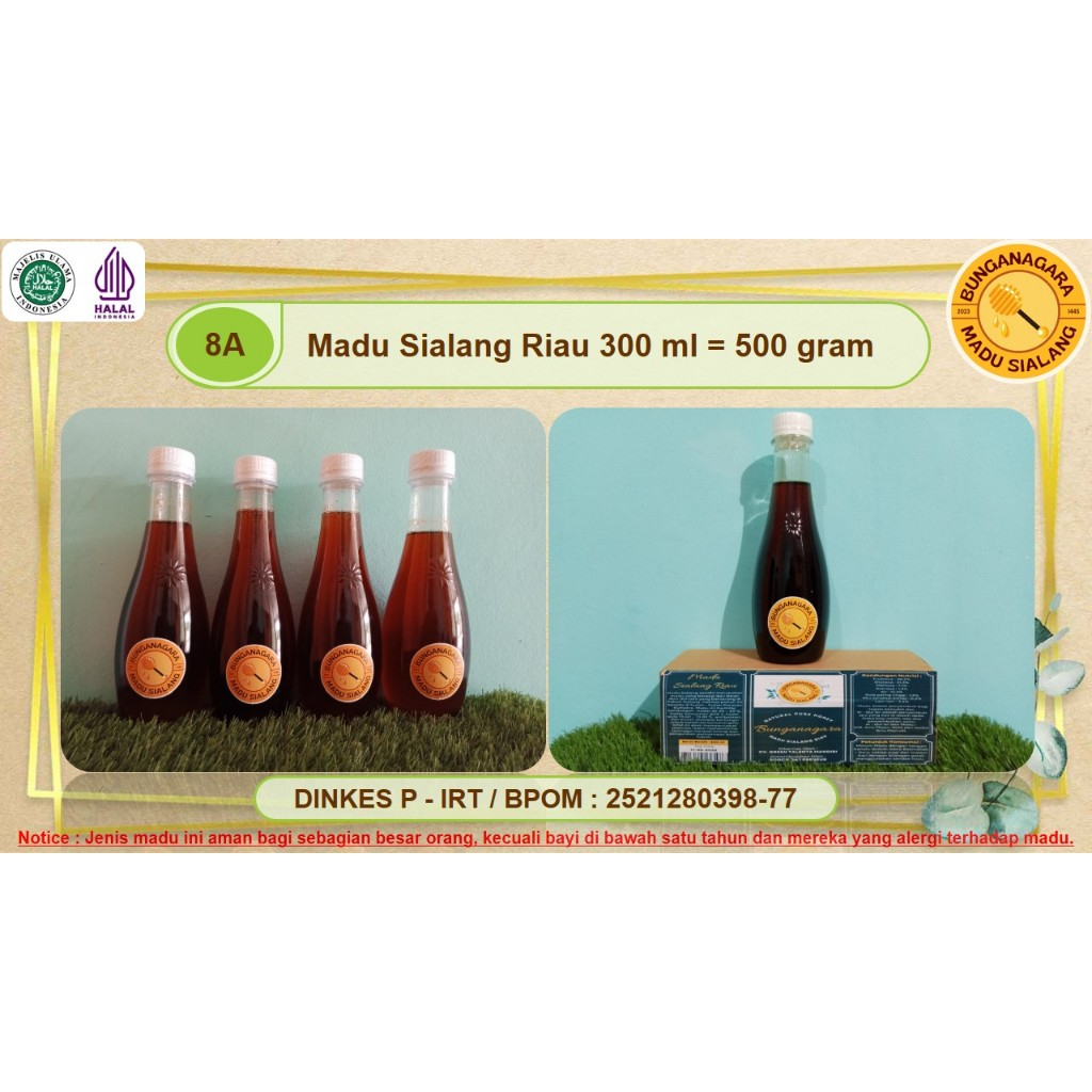 

MADU SIALANG RIAU ASLI HUTAN ALAM INDONESIA 0,5 KG | 300 ML 500 GRAM BUNGANAGARA PURE HONEY