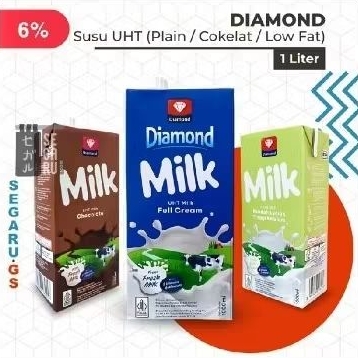 

Susu Diamond uht full cream / cokelat / low fat 1 liter