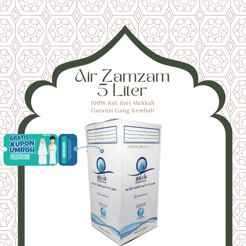 

AIR ZAM- ZAM GALON 5 LITER BARCODE 100% ASLI