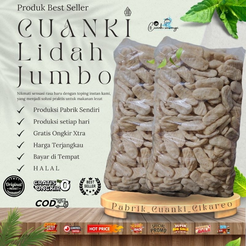 

Toping boci CUANKI LIDAH JUMBO 200pcs Free Kardus