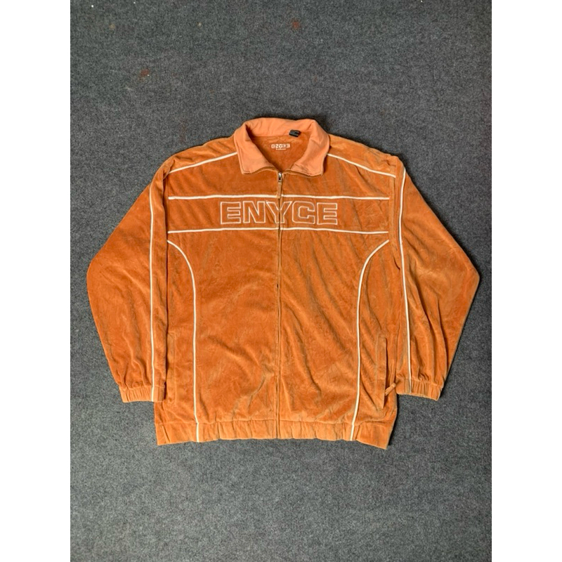 VINTAGE Y2K HIPHOP TRACKTOP / TRACKSUIT JACKET VELOUR SUEDE ENYCE NOT ECKO FUBU KARLKANI SOHK PHATFA