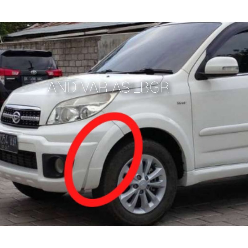 Sambungan spakbor over fender bemper depan TERIOS RUSH TX ADVENTURE