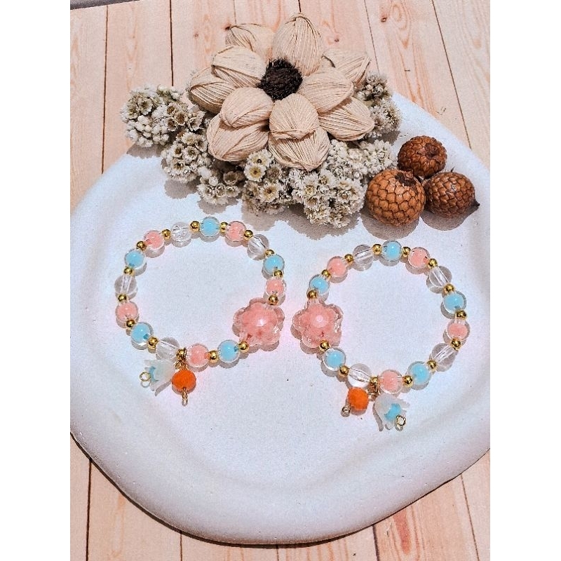 Part 1 : Gelang anak remaja wanita perempuan karet manik aesthetic korea lucu cantik murah