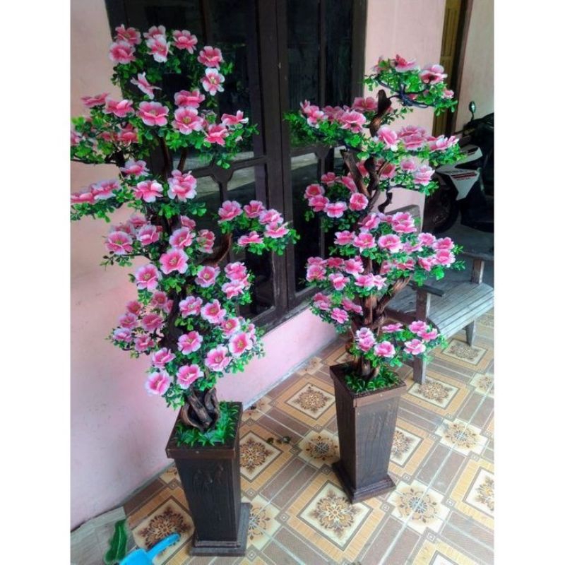 bunga hias plastik pojok