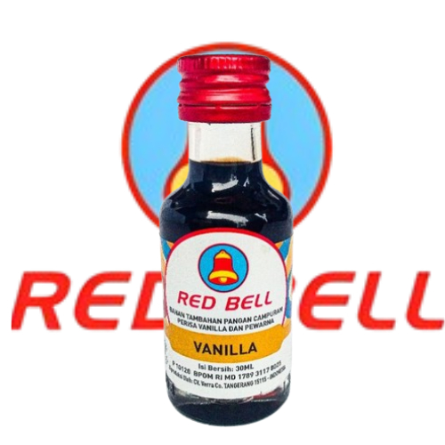 

Red Bell Bahan Tambahan Pangan Campuran Perisa Vanilla dan Pewarna 30 ml