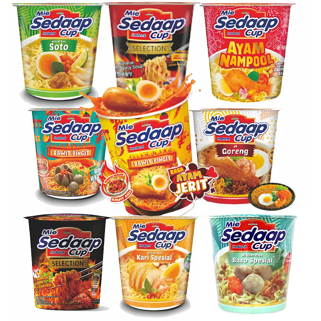 

Mie Sedaap CUP Goreng & Kuah / Mie sedaap cup goreng all varian / Mie sedaap kuah all varian